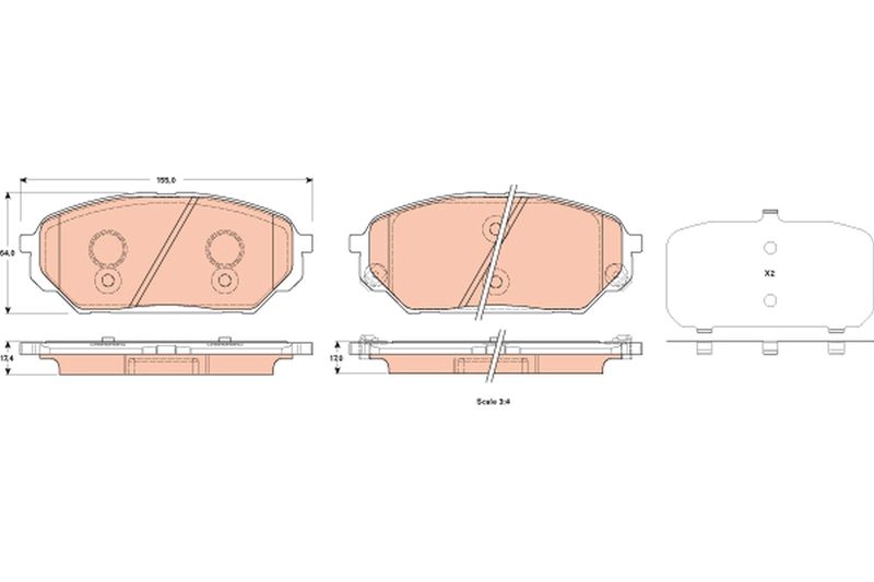 TRW GDB3527 Brake Pad Set, disc brake