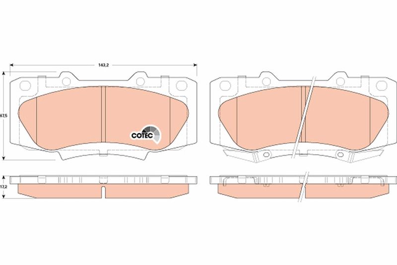 TRW GDB3528 Brake Pad Set, disc brake