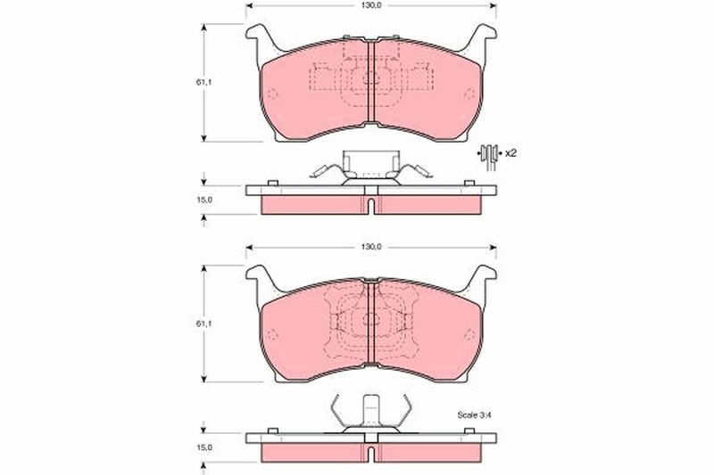 TRW GDB354 Brake Pad Set, disc brake