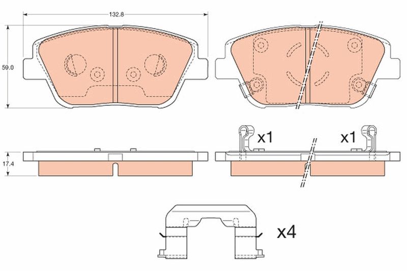 TRW GDB3540 Brake Pad Set, disc brake