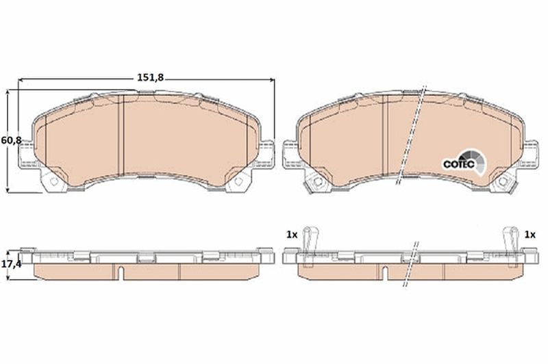 TRW GDB3545 Brake Pad Set, disc brake