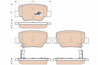 Brake Pad Set, disc brake TRW GDB3547