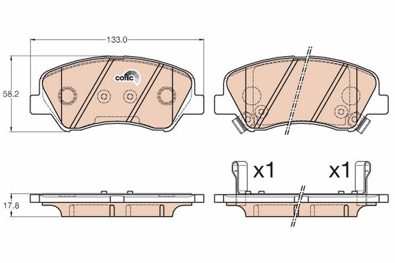 TRW GDB3548 Brake Pad Set, disc brake
