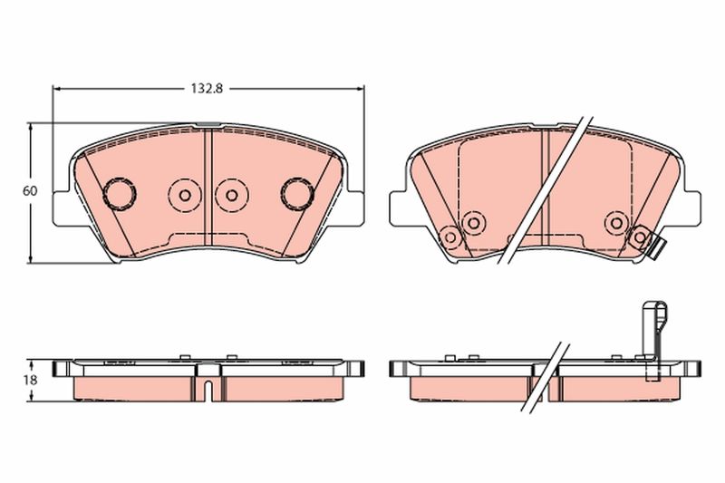 TRW GDB3552 Brake Pad Set, disc brake
