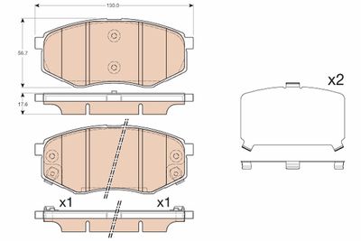 Brake Pad Set, disc brake TRW GDB3553