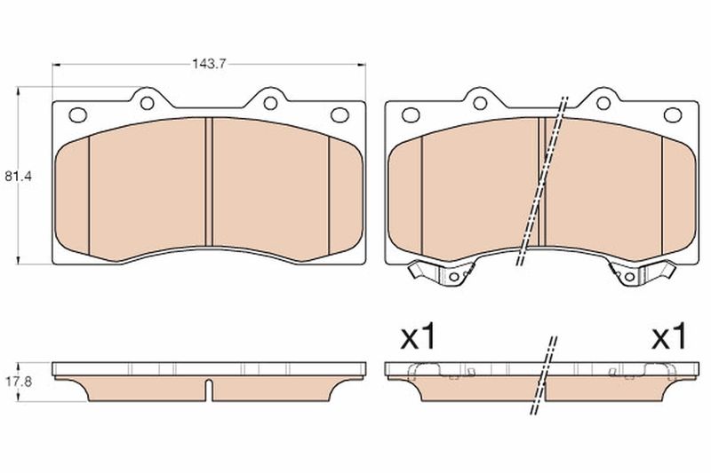 TRW GDB3560 Brake Pad Set, disc brake