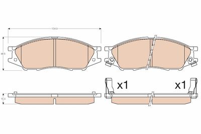 Brake Pad Set, disc brake TRW GDB3563