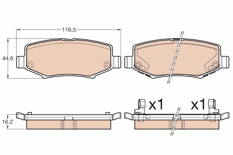 TRW GDB3565 Brake Pad Set, disc brake