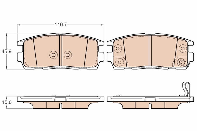 TRW GDB3566 Brake Pad Set, disc brake