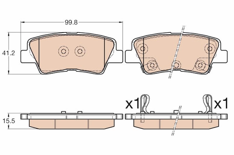 TRW GDB3569 Brake Pad Set, disc brake