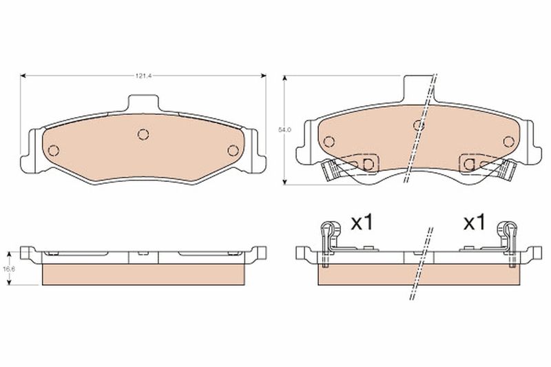 TRW GDB3570 Brake Pad Set, disc brake