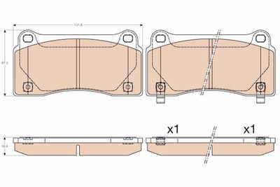 Brake Pad Set, disc brake TRW GDB3573
