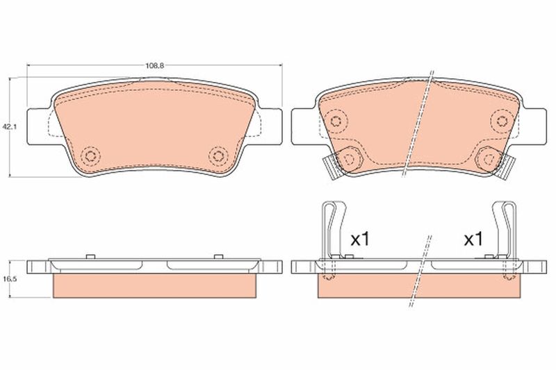 TRW GDB3576 Brake Pad Set, disc brake