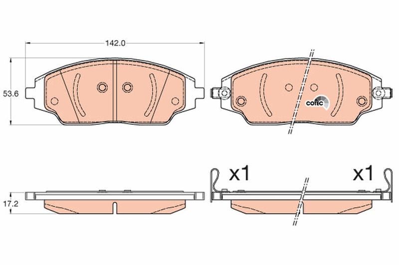 TRW GDB3579 Brake Pad Set, disc brake