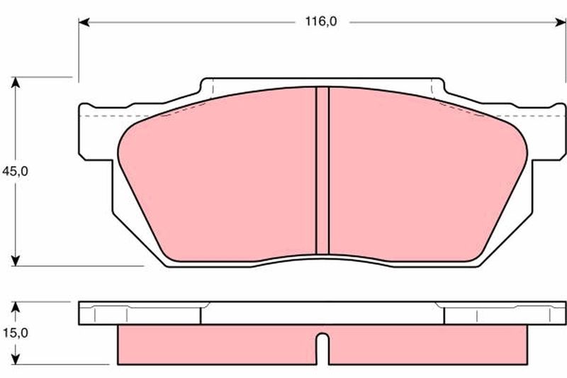 TRW GDB358 Brake Pad Set, disc brake