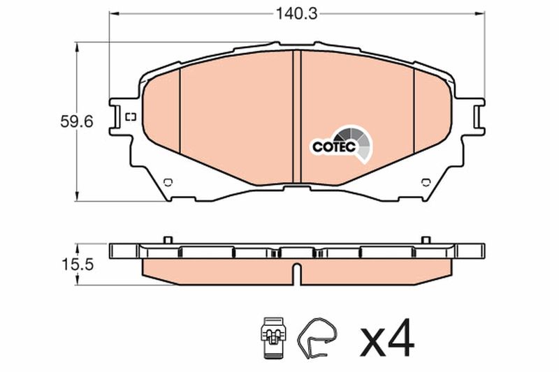 TRW GDB3580 Brake Pad Set, disc brake