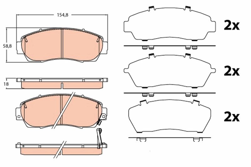TRW GDB3581 Brake Pad Set, disc brake