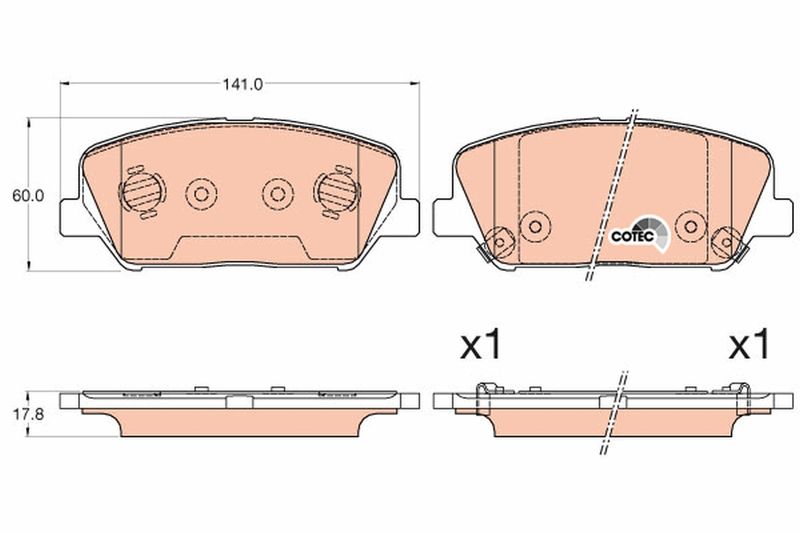 TRW GDB3582 Brake Pad Set, disc brake