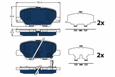 Brake Pad Set, disc brake TRW GDB3583BTE