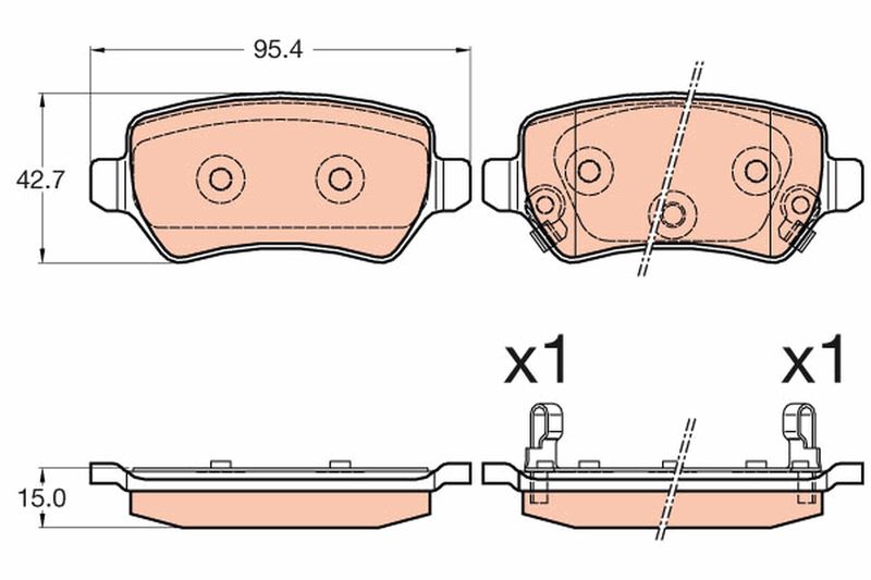 TRW GDB3585 Brake Pad Set, disc brake