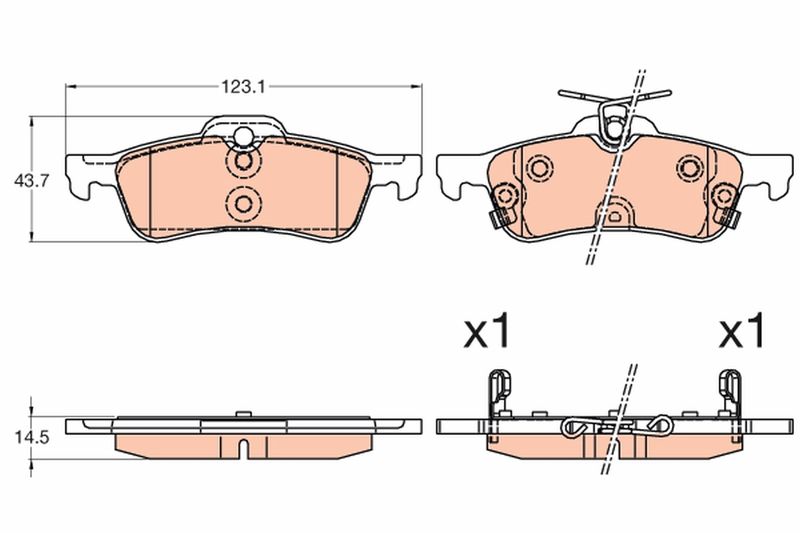 TRW GDB3588 Brake Pad Set, disc brake