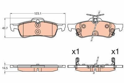 Brake Pad Set, disc brake TRW GDB3588