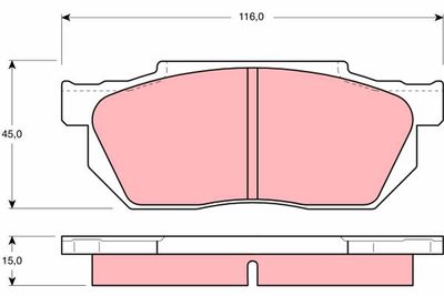 Brake Pad Set, disc brake TRW GDB358