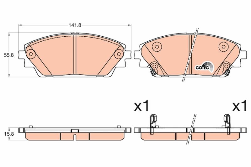 TRW GDB3592 Brake Pad Set, disc brake