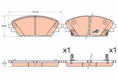 Brake Pad Set, disc brake TRW GDB3592
