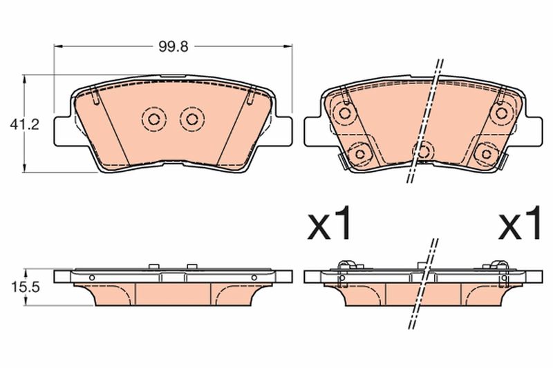 TRW GDB3594 Brake Pad Set, disc brake