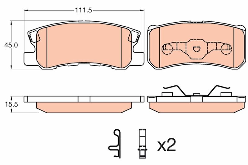 TRW GDB3595 Brake Pad Set, disc brake