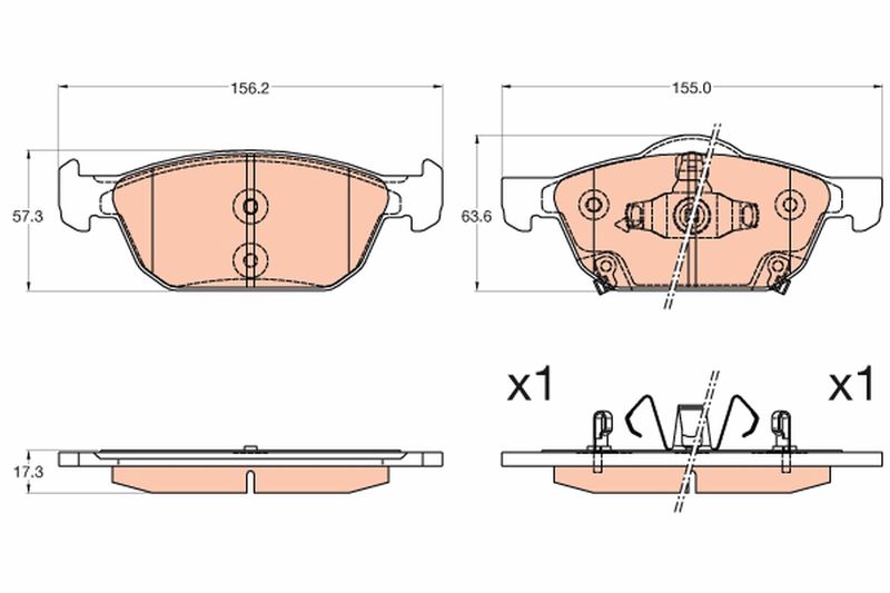 TRW GDB3600 Brake Pad Set, disc brake
