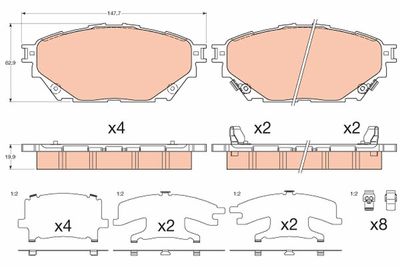 Brake Pad Set, disc brake TRW GDB3611