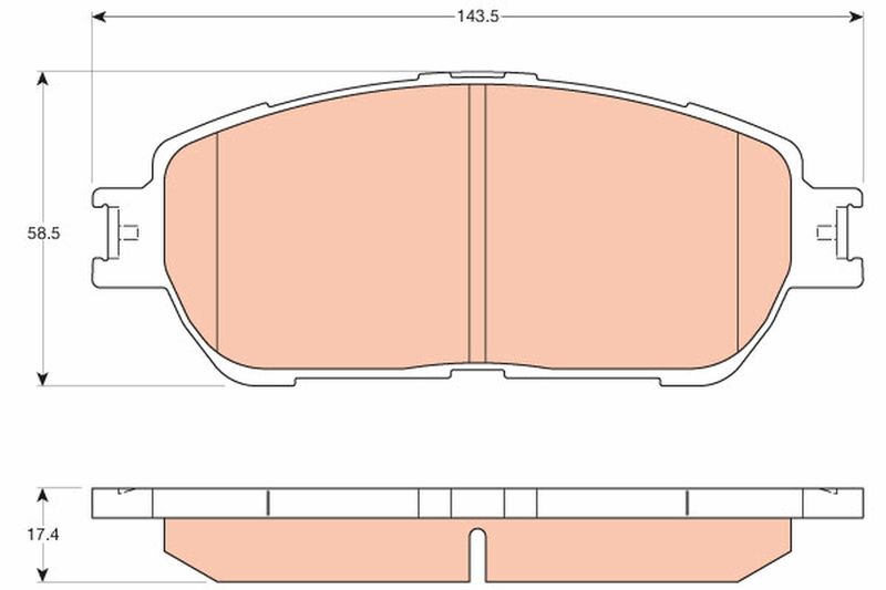 TRW GDB3612 Brake Pad Set, disc brake