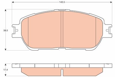 Brake Pad Set, disc brake TRW GDB3612