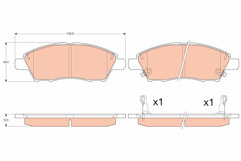 TRW GDB3613 Brake Pad Set, disc brake