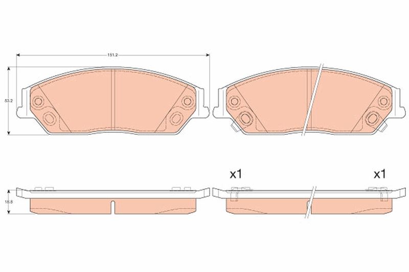TRW GDB3614 Brake Pad Set, disc brake