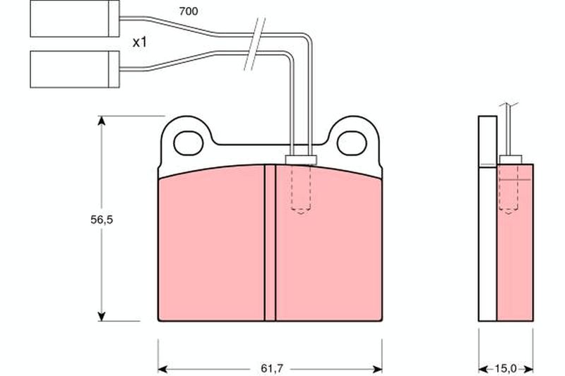 TRW GDB362 Brake Pad Set, disc brake