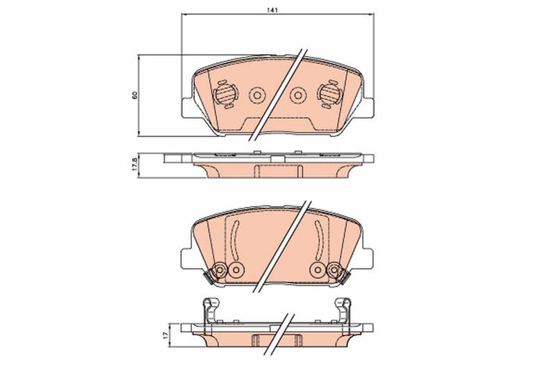 TRW GDB3621 Brake Pad Set, disc brake