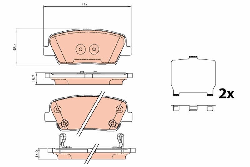TRW GDB3624 Brake Pad Set, disc brake