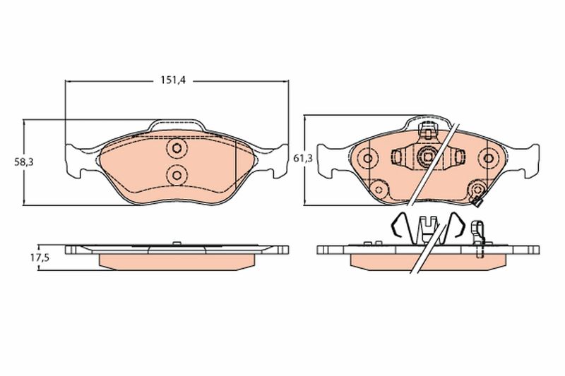 TRW GDB3625 Brake Pad Set, disc brake