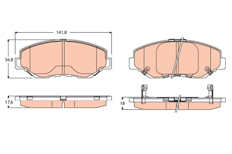 TRW GDB3627 Brake Pad Set, disc brake