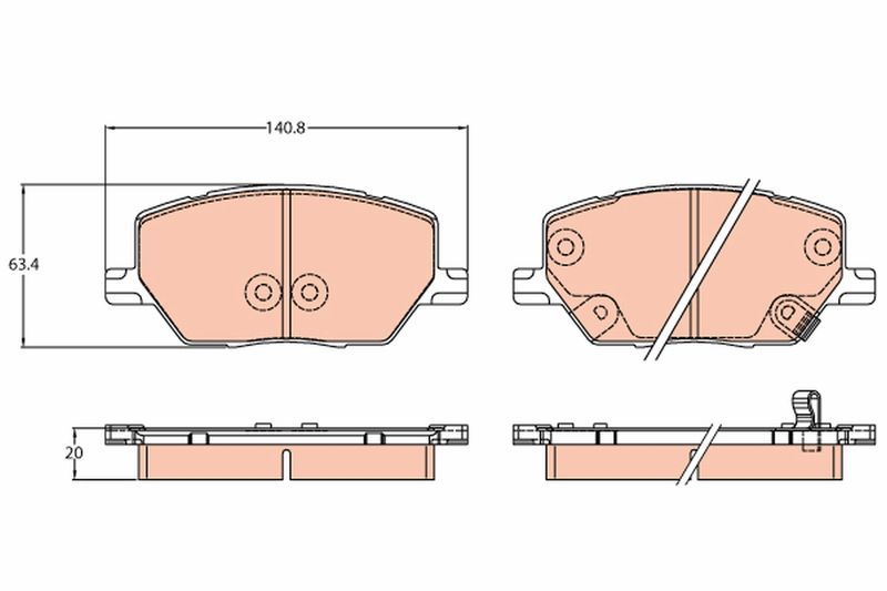TRW GDB3629 Brake Pad Set, disc brake