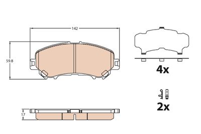 Brake Pad Set, disc brake TRW GDB3631