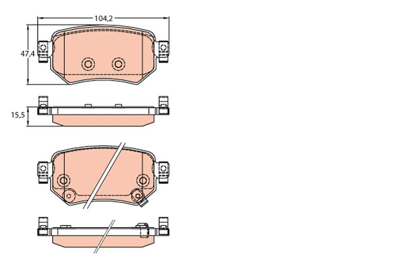 TRW GDB3632 Brake Pad Set, disc brake