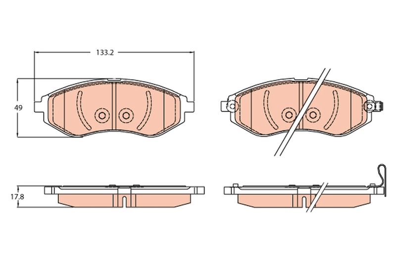 TRW GDB3634 Brake Pad Set, disc brake