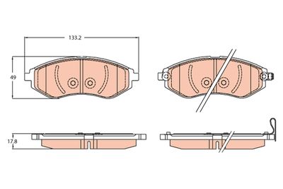 Brake Pad Set, disc brake TRW GDB3634