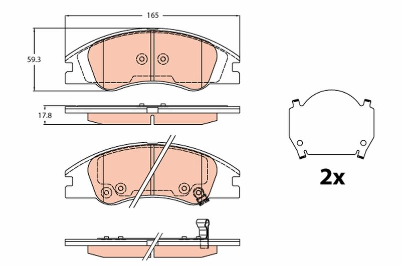 TRW GDB3635 Brake Pad Set, disc brake