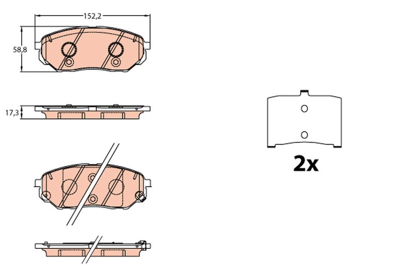 TRW GDB3638 Brake Pad Set, disc brake