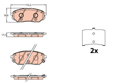 Brake Pad Set, disc brake TRW GDB3638